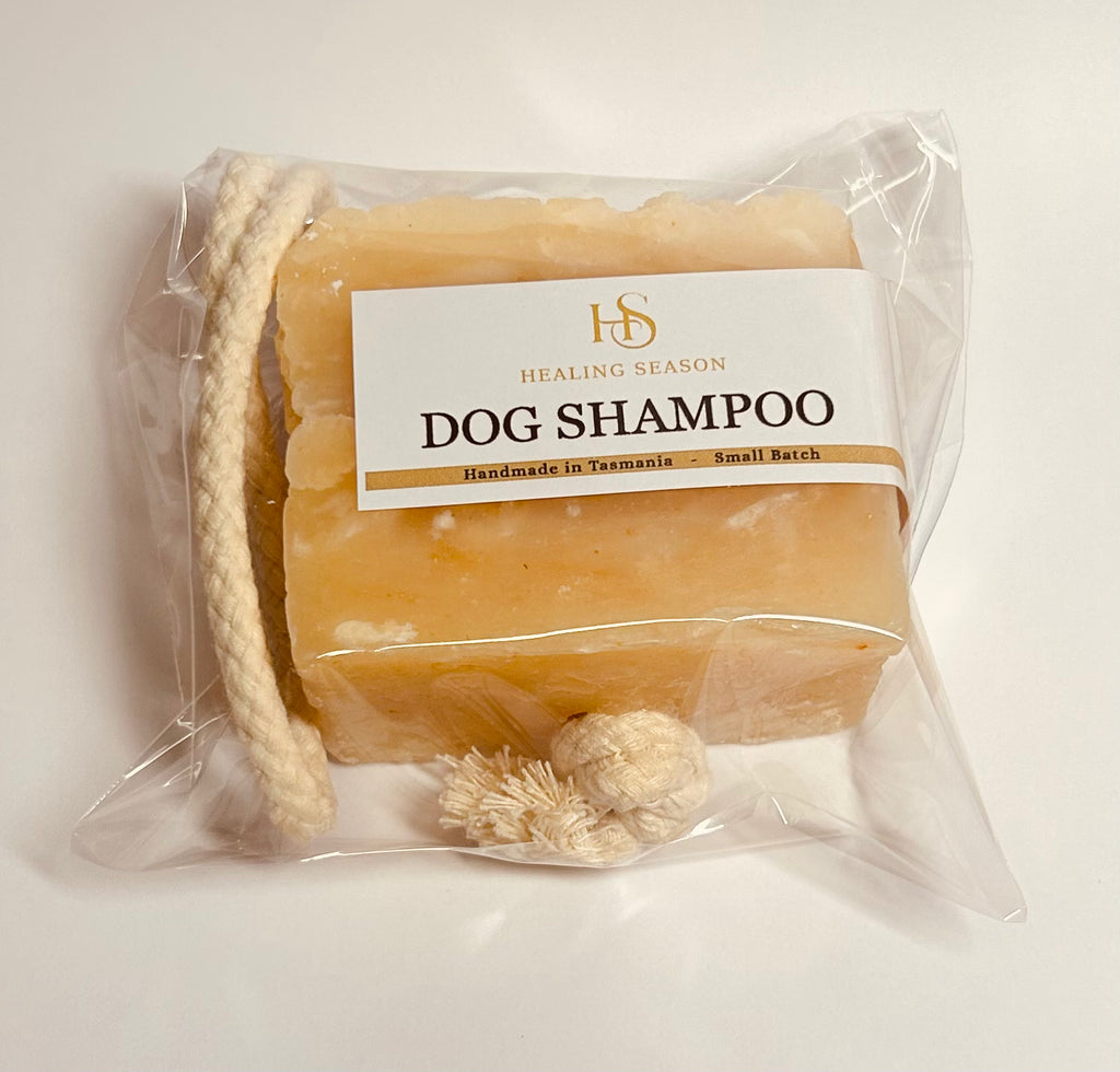 Tallow Dog Shampoo on a rope