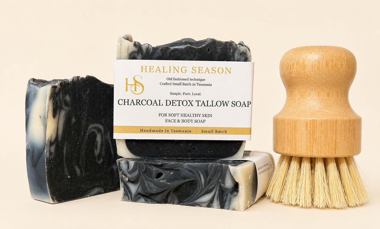 Charcoal Detox Tallow Soap - Natural Handmade Soap