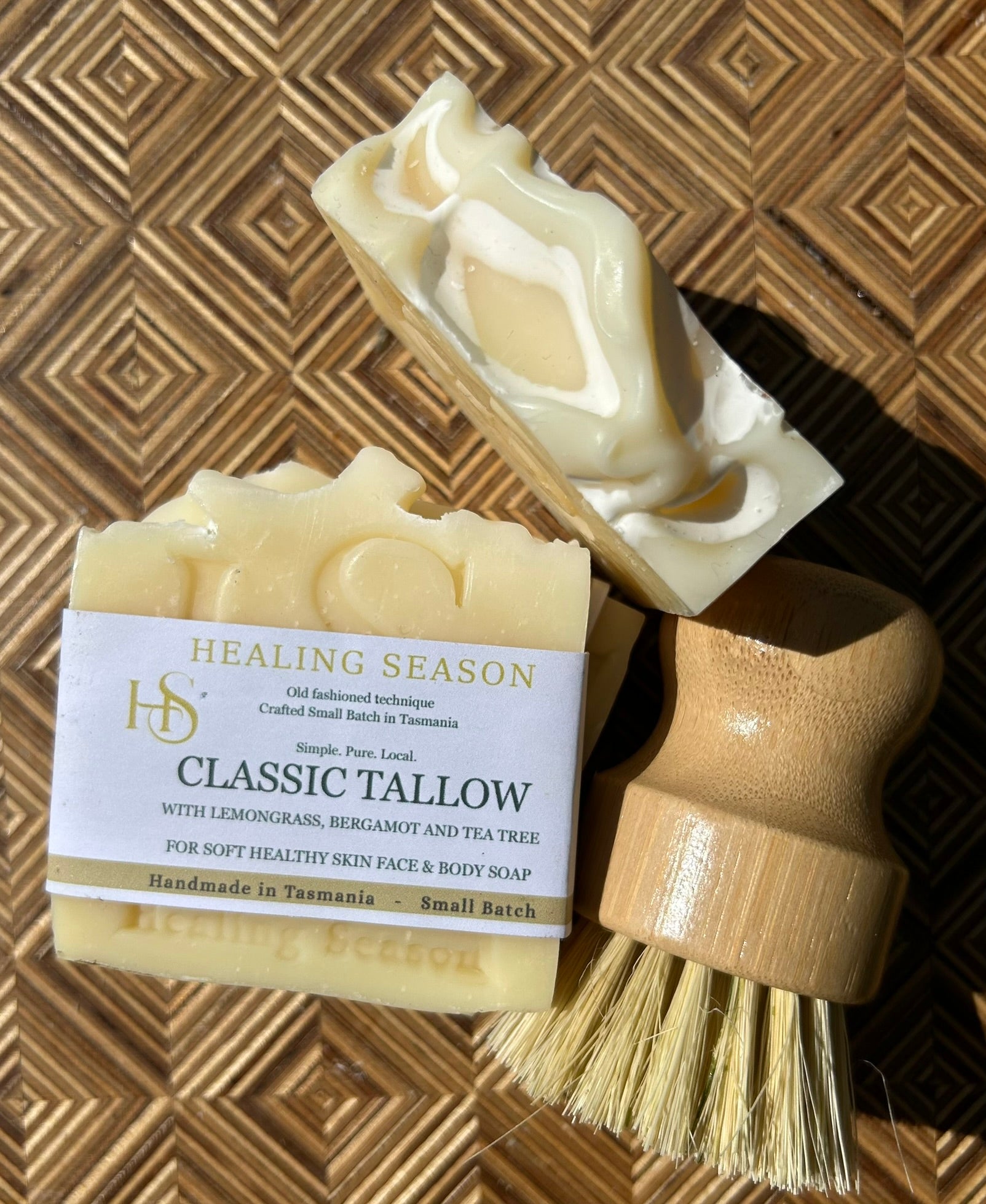 Handmade grassfed tallow soap, australian made natural soap bar
