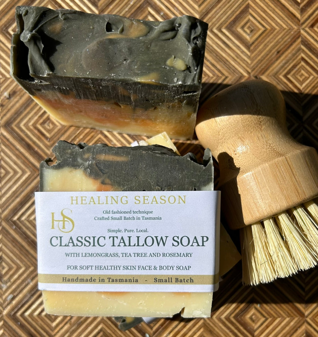Classic Tallow Soap with Lemongrass, Teatree and Rosemary