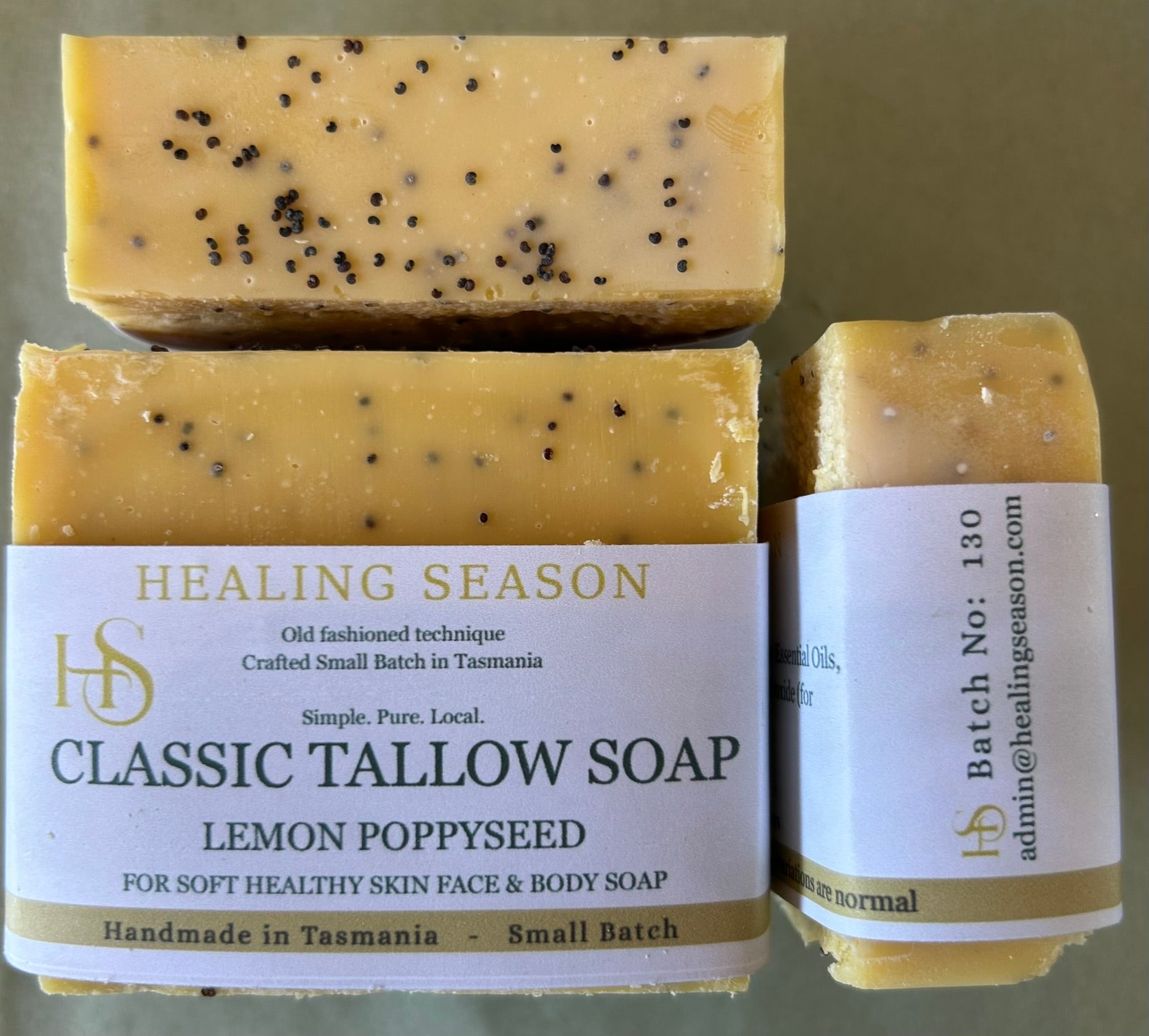 Handmade grassfed tallow soap, australian made natural soap bar
