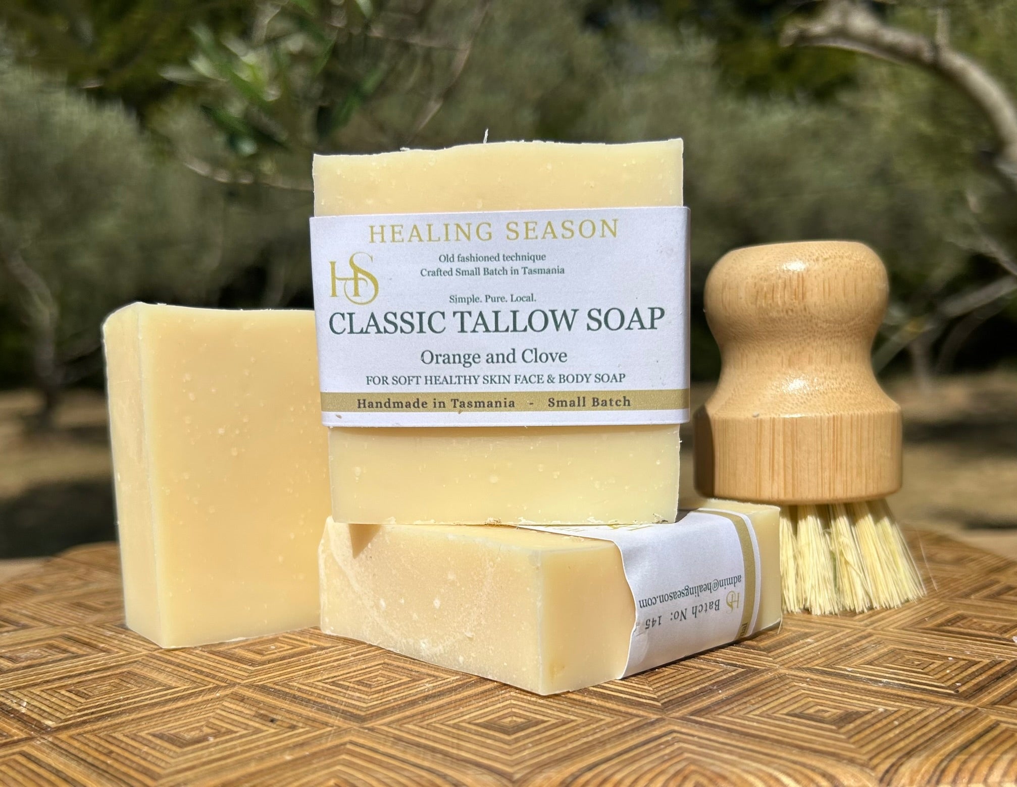 Handmade grassfed tallow soap, australian made natural soap bar
