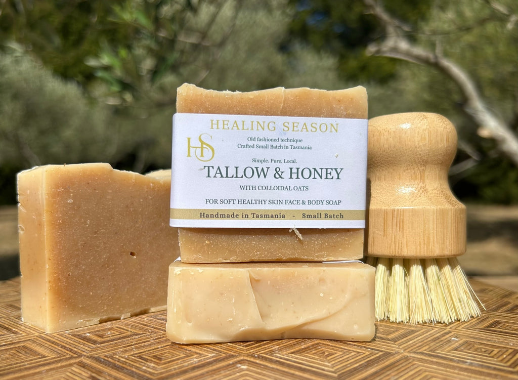 Handmade grassfed tallow soap, australian made natural soap bar