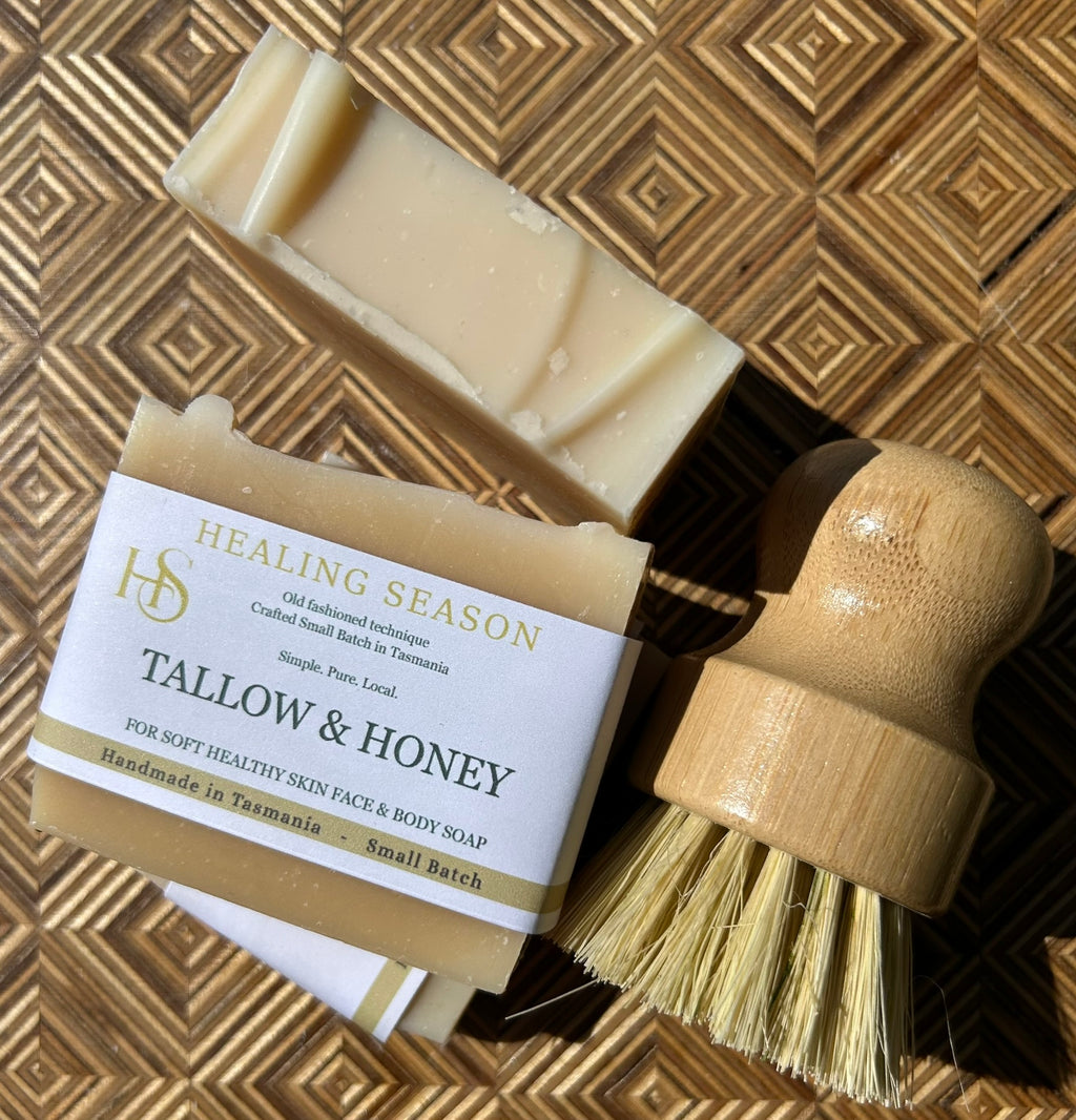 Handmade grassfed tallow soap, australian made natural soap bar