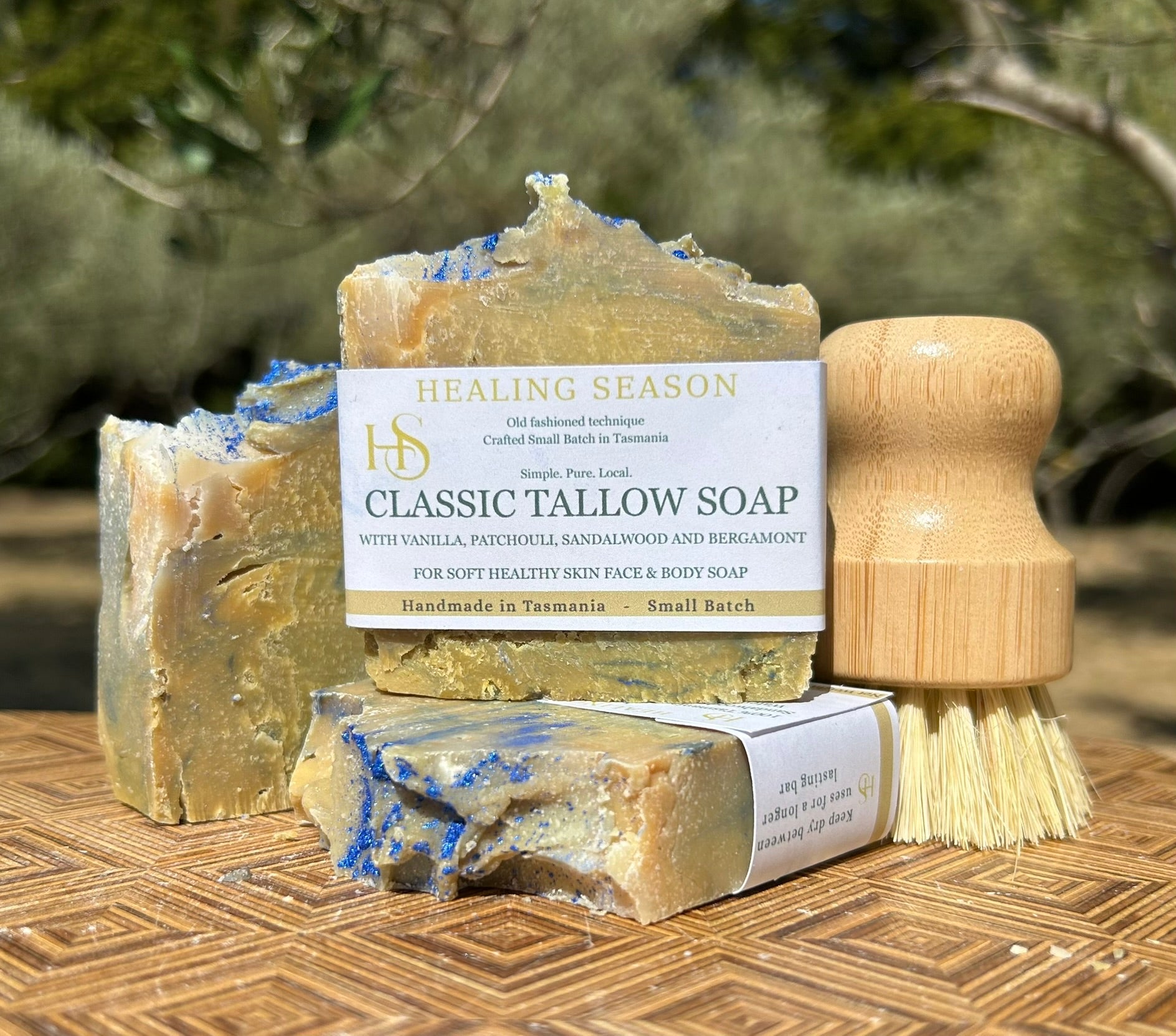 Handmade grassfed tallow soap, australian made natural soap bar