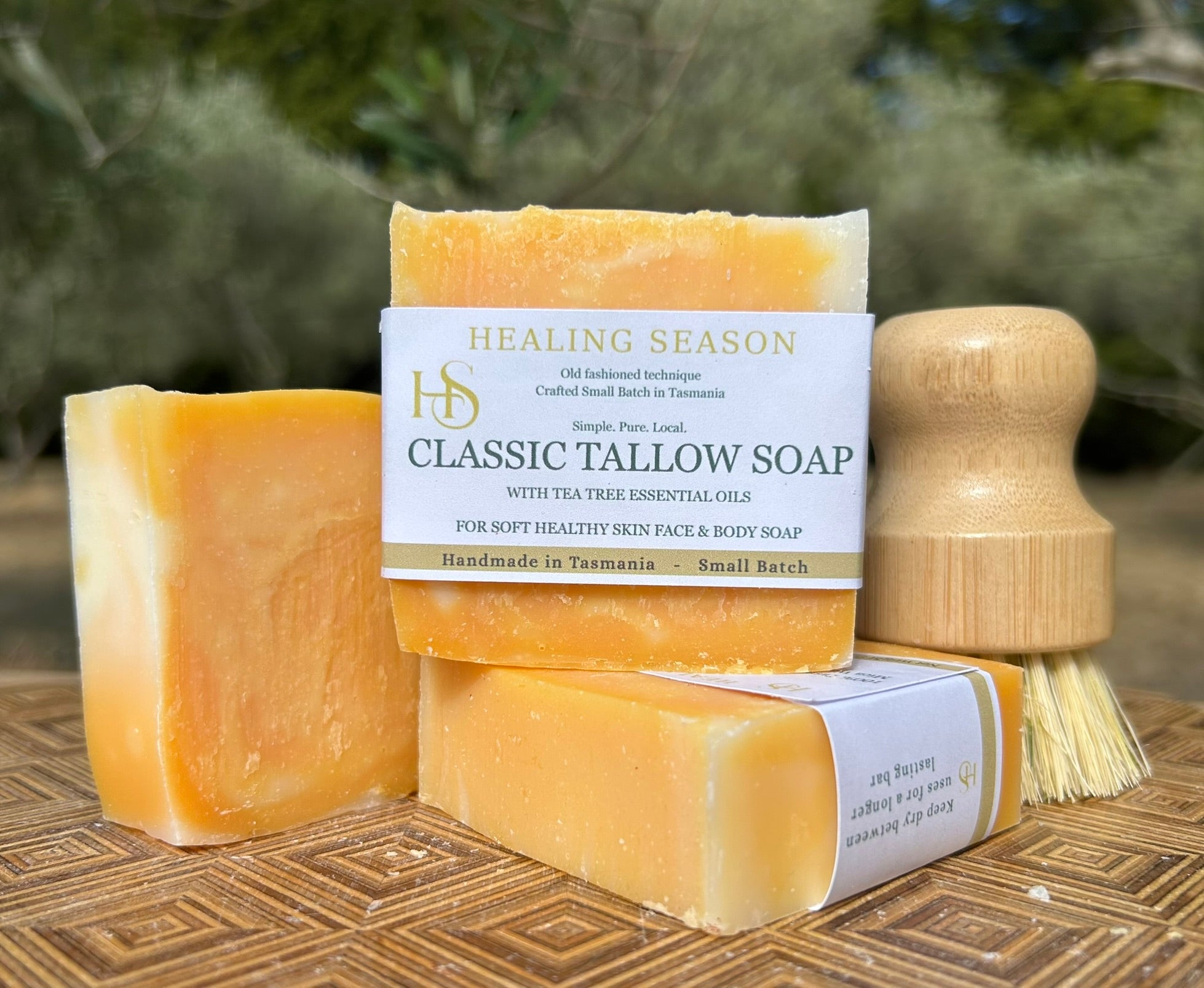 Handmade grassfed tallow soap, australian made natural soap bar